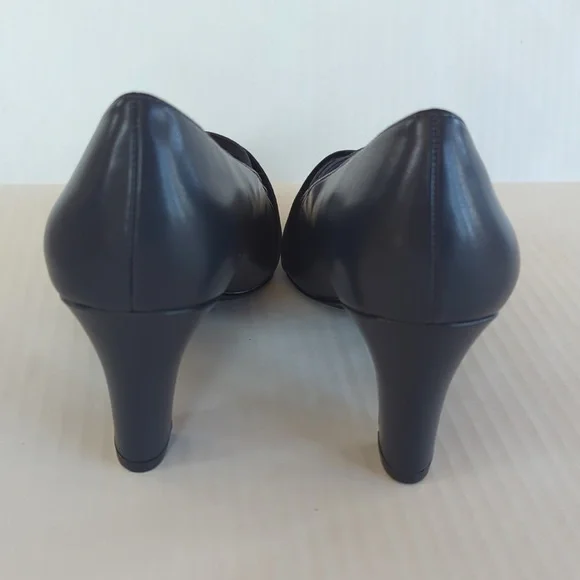 Easy Street Zaylee Faux Leather Criss Cross Strappy Slip On Heels 10M Blue - Picture 11 of 16